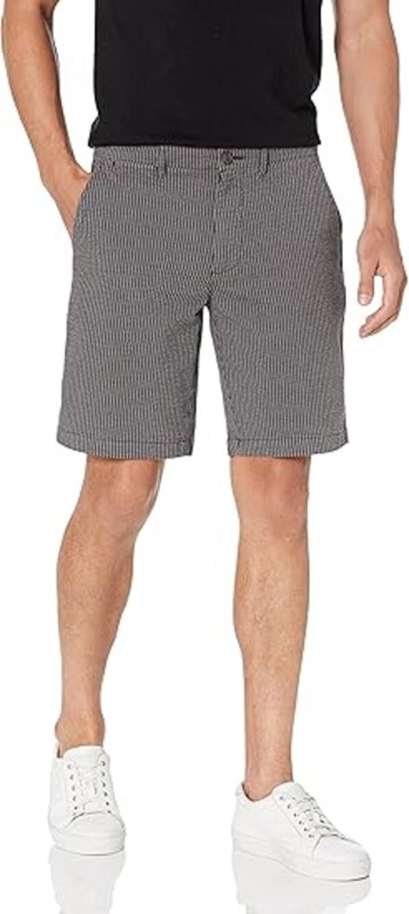 Goodthreads Gray Striped Flat Front Chino Short 40